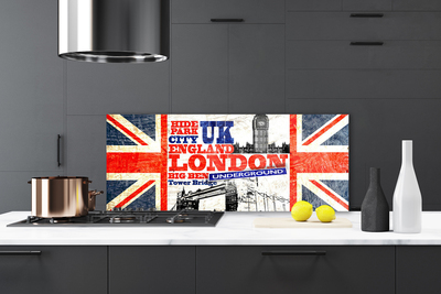 Zidna obloga za kuhinju London flag art