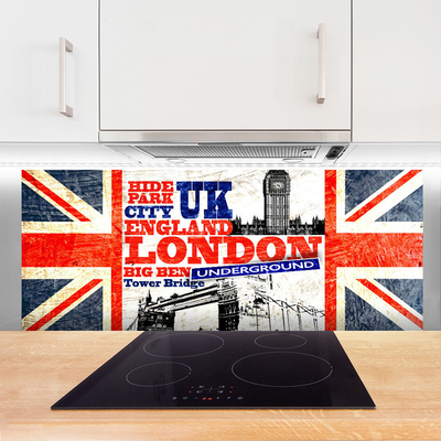 Zidna obloga za kuhinju London flag art