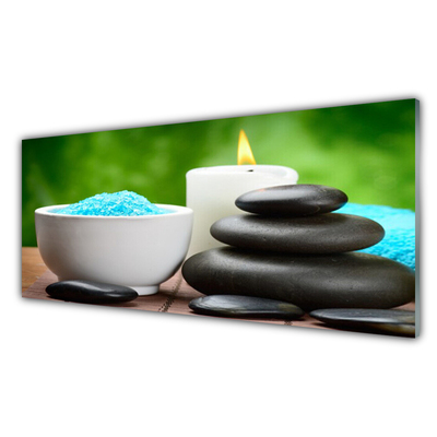 Zidna obloga za kuhinju Salt candle art