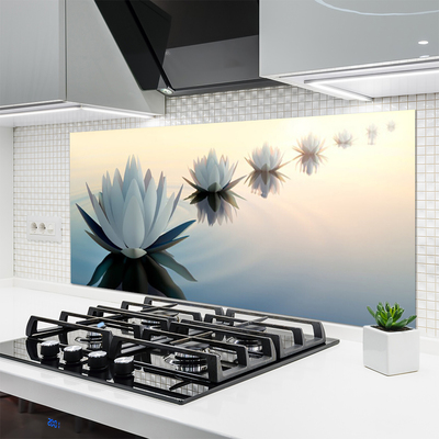 Zidna obloga za kuhinju White water lilies waterlily