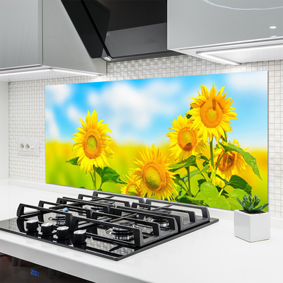 Zidna obloga za kuhinju Sončnica rože narava