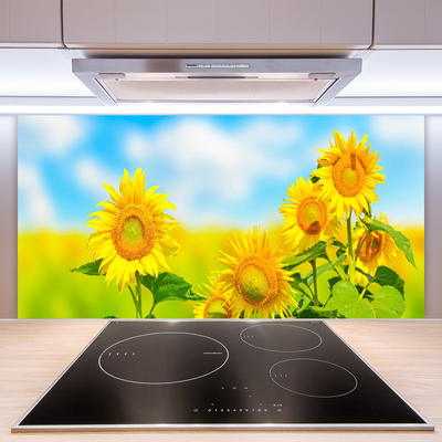 Zidna obloga za kuhinju Sončnica rože narava