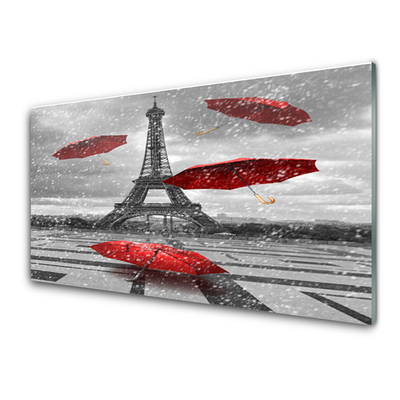 Zidna obloga za kuhinju Eifflov stolp v parizu umbrella