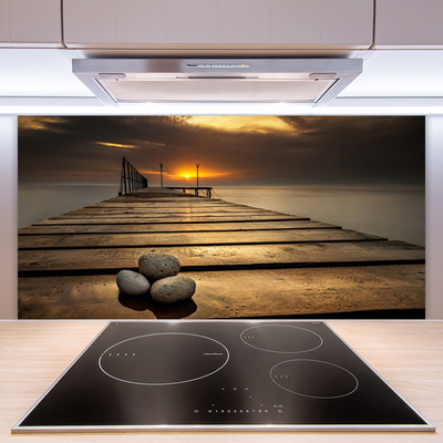 Zidna obloga za kuhinju Morje pier sunset