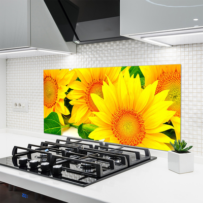 Zidna obloga za kuhinju Sončnica flower narava