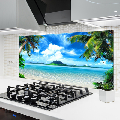 Zidna obloga za kuhinju Tropical palma sea island