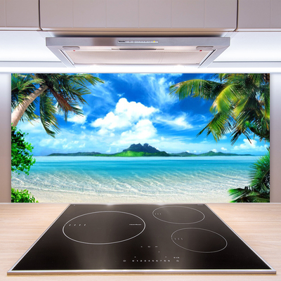 Zidna obloga za kuhinju Tropical palma sea island