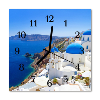 Steklena kvadratna ura Santorini
