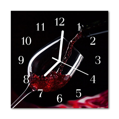 Steklena kvadratna ura Vino