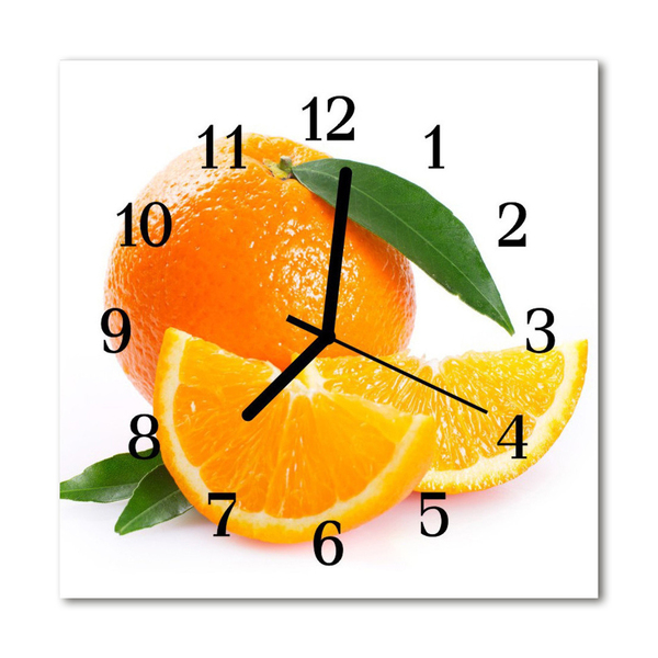Steklena kvadratna ura Pomaranče