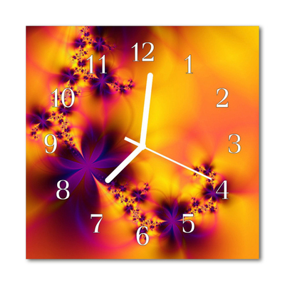Steklena kvadratna ura Cvetje