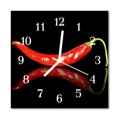 Steklena kvadratna ura Čili poper
