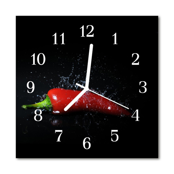 Steklena kvadratna ura Čili poper