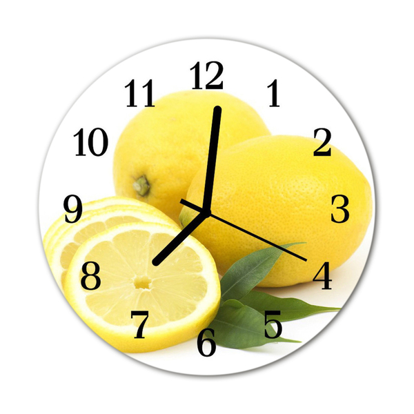 Steklena okrogla ura Limone