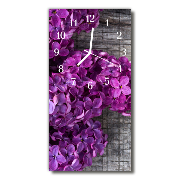 Steklena navpična ura Cvetje cvetje vijolična