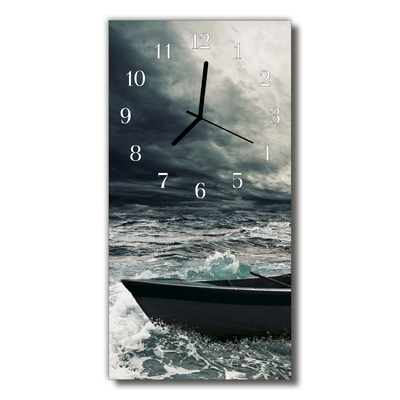 Steklena navpična ura Pokrajine čoln siva