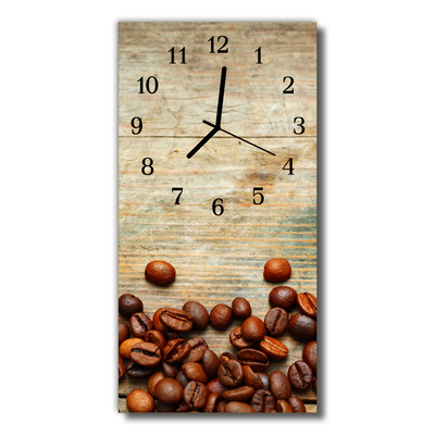 Steklena navpična ura Kuhinja kavna zrna z rjavim lesom
