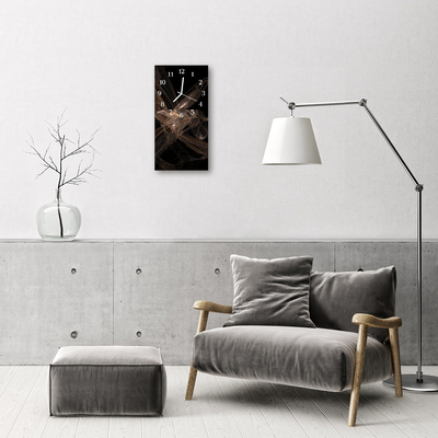 Steklena navpična ura Art abstrakcija črna grafika