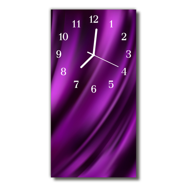 Steklena navpična ura Platno vijolične črte