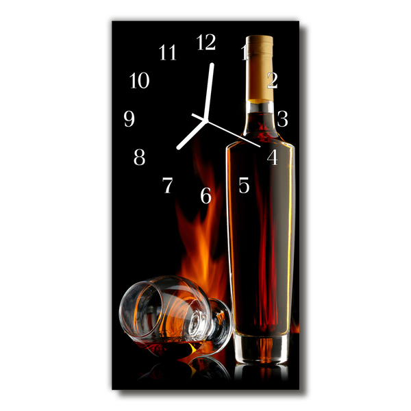 Steklena navpična ura Kuhinjski steklenice alkohola rjava