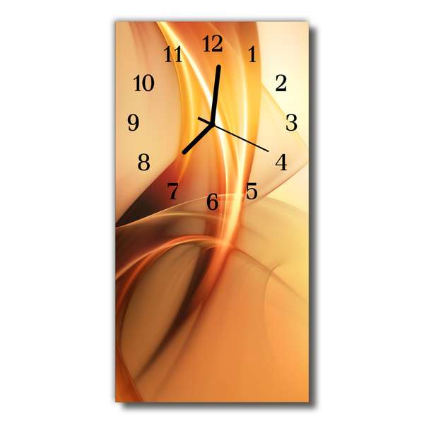 Steklena navpična ura Odvzema oranžna grafika