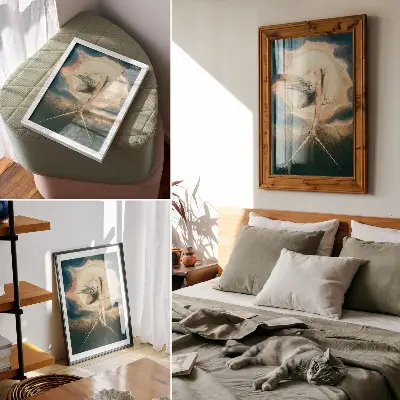 Plakat z ilustracijo starega moža s kompasom iz leta 1794 eleganten dodatek za dnevno sobo