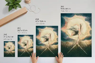 Plakat z ilustracijo starega moža s kompasom iz leta 1794 eleganten dodatek za dnevno sobo