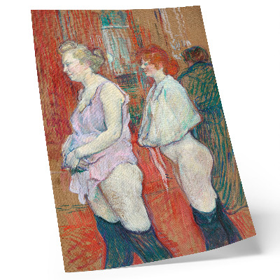 Umetniški tisk na platno Rue des Moulins (1894), slika visoke ločljivosti Henrija de Toulouse-Lautreca