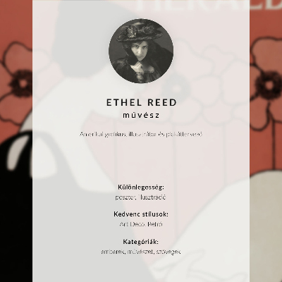 Premium stenski plakat Ženska bere časopis v secesijskem slogu, avtorica Ethel Reed