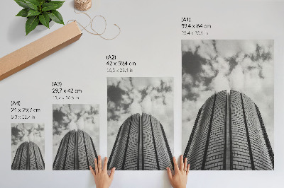 Eleganten plakat za dnevno sobo Sodoben nebotičnik, simetrija, eleganca