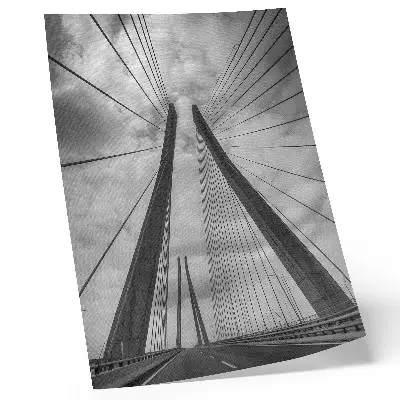Premium stenski plakat vrvni most z elementi moderne elegance in simetrije