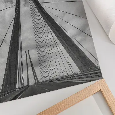 Premium stenski plakat vrvni most z elementi moderne elegance in simetrije