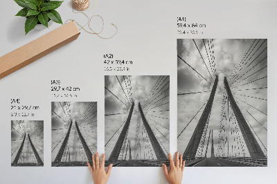 Premium stenski plakat Vrvni most, moderna eleganca, simetrija