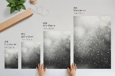 Eleganten plakat za dnevno sobo nežna svetlo siva bokeh eleganca