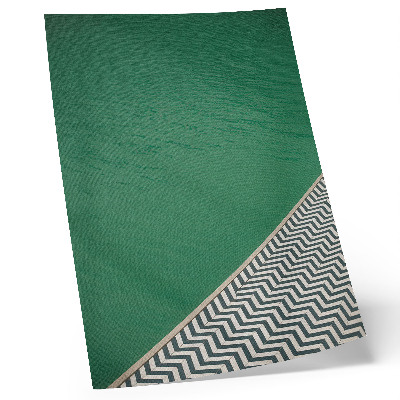 Premium stenski plakat Zelena z geometrijskim črno-belim vzorcem