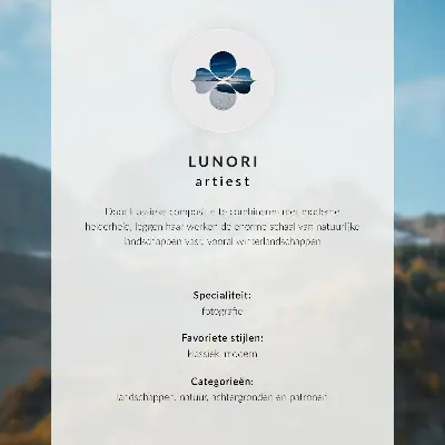Stenski plakat Gorski vrhovi v megli z motivom miru in elegance