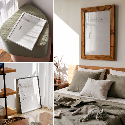 Premium stenski plakat Minimalizem, samota, prostor, mir.