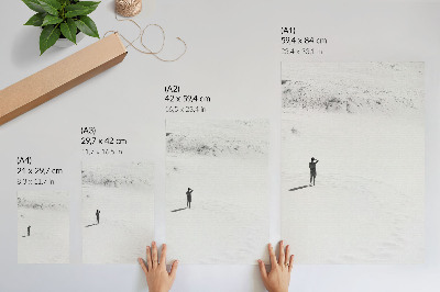 Premium stenski plakat Minimalizem, samota, prostor, mir.
