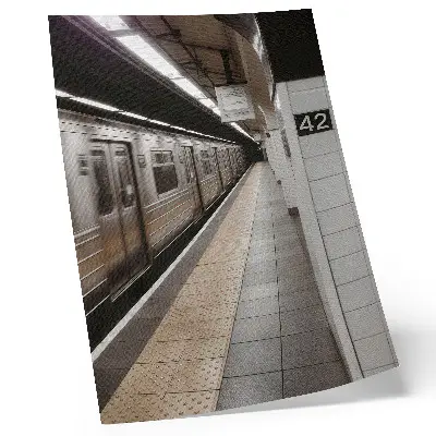 Umetniški tisk na platno sodobna metro platforma kot dinamičen arhitekturni prostor