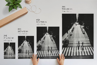 Premium stenski plakat Urbani prizor v črno-beli tehniki z modernim pridihom