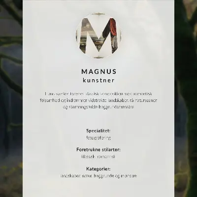 Umetniški tisk na platno čarobni gozd v jesenski svetlobi z mirnim vzdušjem