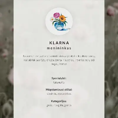 Stenski plakat pastelni maki z romantičnim motivom subtilnega cvetja
