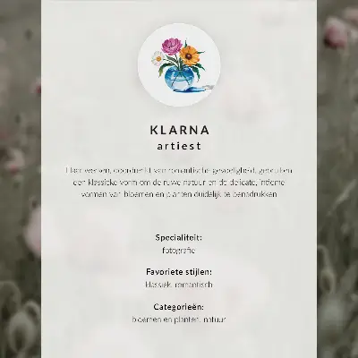 Stenski plakat pastelni maki z romantičnim motivom subtilnega cvetja