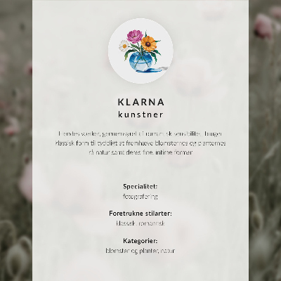 Premium stenski plakat Pastelni maki romantično vzdušje subtilno cvetje