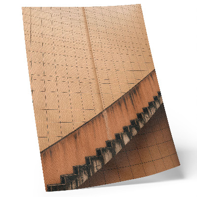 Umetniški tisk na platno Geometrijske linije bež in rjavih tonov, polne harmonije