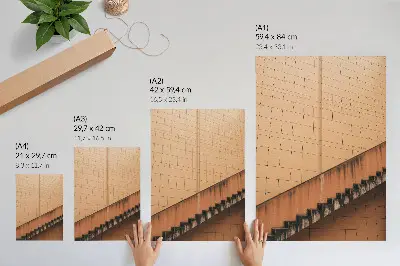 Umetniški tisk na platno geometrijske linije v bež in rjavih tonih, polne harmonije