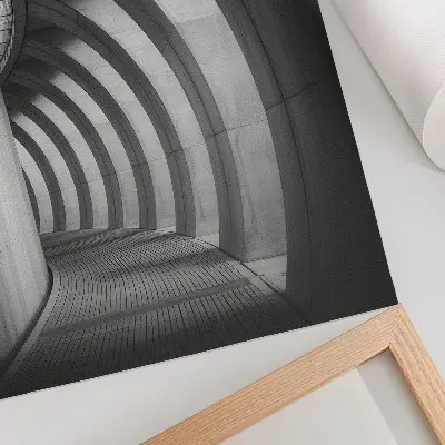 Umetniški tisk na platno futuristična vesoljska eleganca v črno-beli barvi