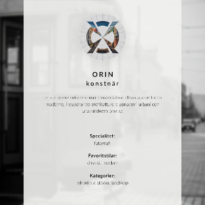 Premium stenski plakat Črno-beli tramvaj v središču mesta