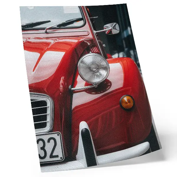 Eleganten plakat za dnevno sobo klasičen avtomobil z izraznimi podrobnostmi v retro slogu
