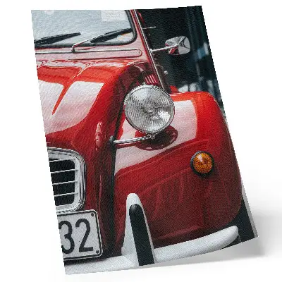 Eleganten plakat za dnevno sobo klasičen avtomobil z izraznimi podrobnostmi v retro slogu